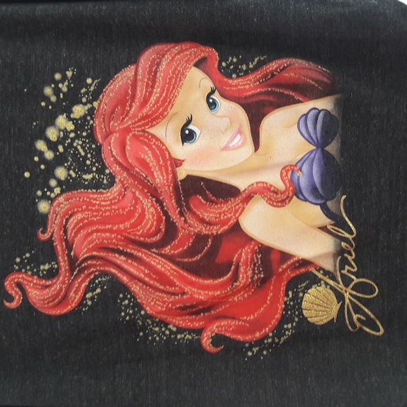 Disney Parks Ariel dolman sleeve heather gray size s t-shirt - Picture 2 of 10